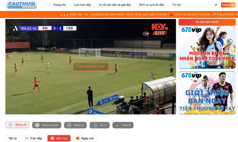 Hướng dẫn người xem theo dõi bóng đá trực tiếp tại kênh Cauthu TV